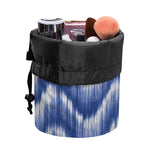 Wavy Shibori Pattern Print Drawstring Makeup Bag