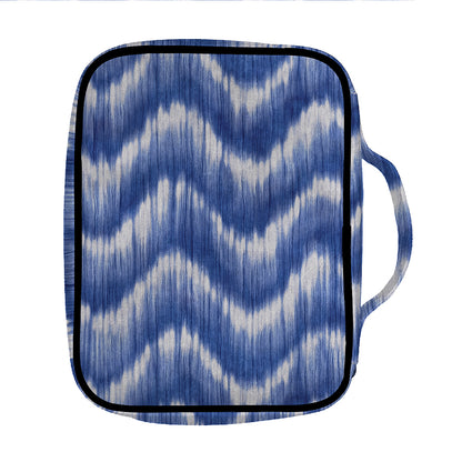 Wavy Shibori Pattern Print Front Pocket Bible Bag