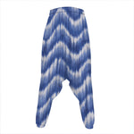 Wavy Shibori Pattern Print Hammer Pants