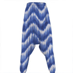 Wavy Shibori Pattern Print Hammer Pants