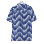 Wavy Shibori Pattern Print Hawaiian Shirt