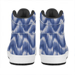 Wavy Shibori Pattern Print High Top Leather Sneakers
