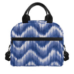 Wavy Shibori Pattern Print Insulated Lunch Bag