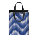 Wavy Shibori Pattern Print Insulated Lunch Tote