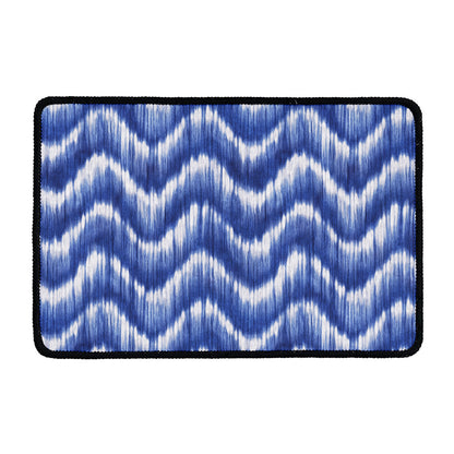 Wavy Shibori Pattern Print Kitchen Mat
