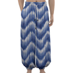 Wavy Shibori Pattern Print Lantern Pants