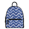 Wavy Shibori Pattern Print Leather Backpack