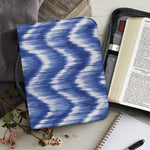 Wavy Shibori Pattern Print Leather Bible Cover