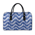 Wavy Shibori Pattern Print Leather Duffel Bag