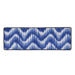 Wavy Shibori Pattern Print Long Kitchen Mat