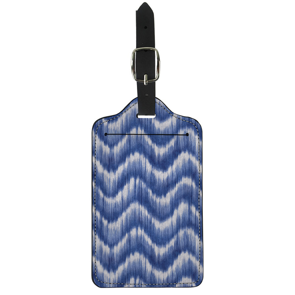 Wavy Shibori Pattern Print Luggage Tag
