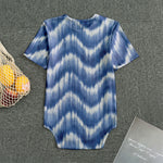 Wavy Shibori Pattern Print Men's Bodysuit