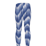 Wavy Shibori Pattern Print Men's leggings