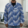 Wavy Shibori Pattern Print Men's Shirt Jacket