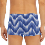 Wavy Shibori Pattern Print Men's Short Boxer Briefs