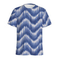 Wavy Shibori Pattern Print Men's Athletic T-Shirt