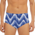 Wavy Shibori Pattern Print Men's Triangle Swim Briefs