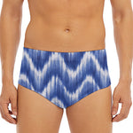 Wavy Shibori Pattern Print Men's Triangle Swim Briefs