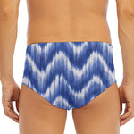 Wavy Shibori Pattern Print Men's Triangle Swim Briefs