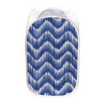 Wavy Shibori Pattern Print Mesh Laundry Hamper