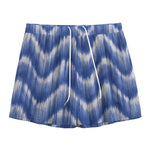 Wavy Shibori Pattern Print Mesh Shorts