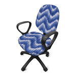 Wavy Shibori Pattern Print Office Chair Cover