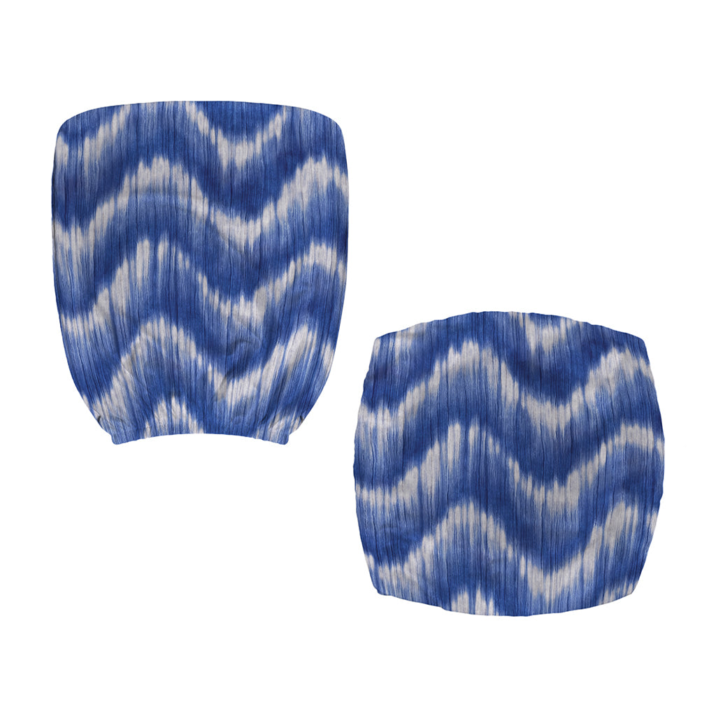 Wavy Shibori Pattern Print Office Chair Cover