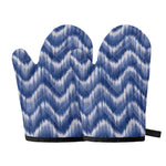 Wavy Shibori Pattern Print Oven Mitts