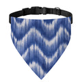 Wavy Shibori Pattern Print Over The Collar Dog Bandana