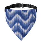 Wavy Shibori Pattern Print Over The Collar Dog Bandana