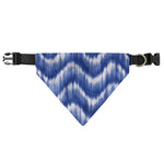 Wavy Shibori Pattern Print Over The Collar Dog Bandana