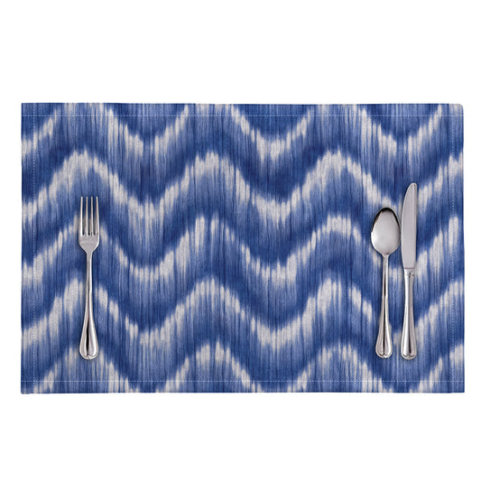 Wavy Shibori Pattern Print Placemat