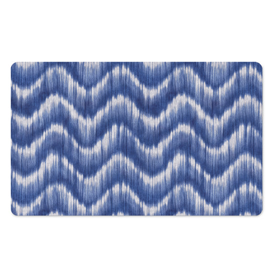 Wavy Shibori Pattern Print Polyester Doormat