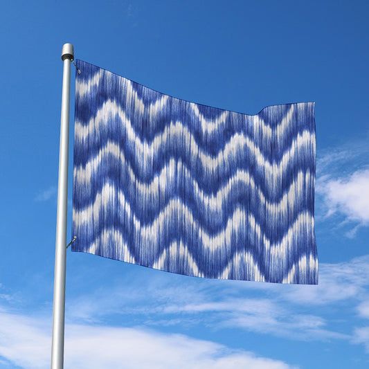 Wavy Shibori Pattern Print Polyester Flag