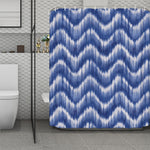 Wavy Shibori Pattern Print Polyester Shower Curtain