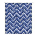Wavy Shibori Pattern Print Polyester Shower Curtain