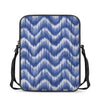 Wavy Shibori Pattern Print Rectangular Crossbody Bag