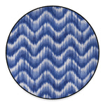 Wavy Shibori Pattern Print Round Floor Mat