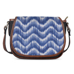 Wavy Shibori Pattern Print Saddle Bag