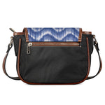 Wavy Shibori Pattern Print Saddle Bag