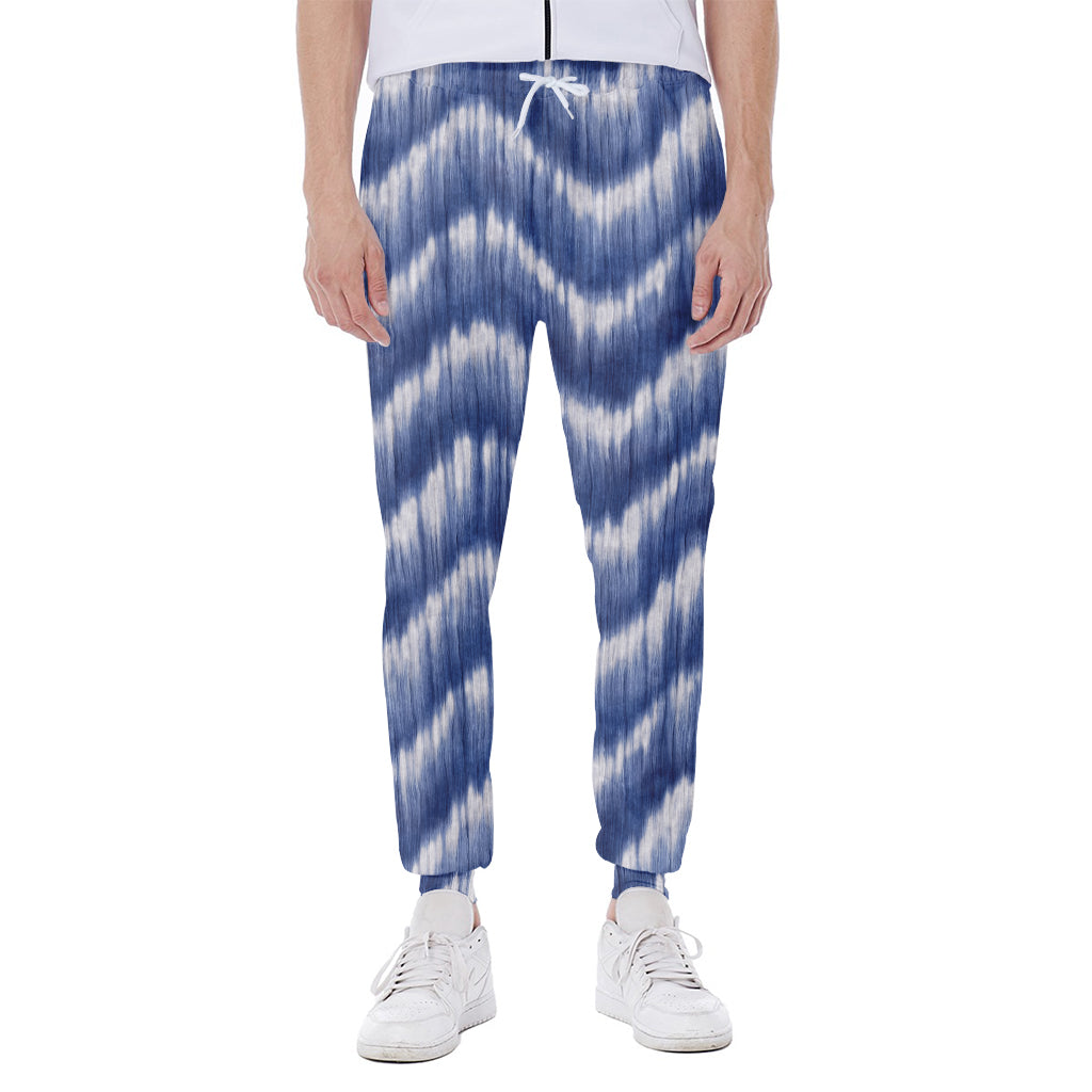 Wavy Shibori Pattern Print Scuba Joggers
