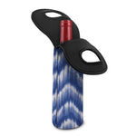 Wavy Shibori Pattern Print Single Neoprene Wine Tote