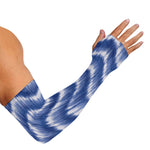 Wavy Shibori Pattern Print Sun Protection Arm Sleeves