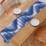 Wavy Shibori Pattern Print Table Runner