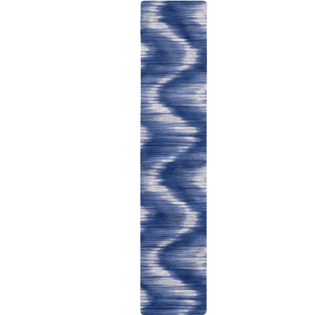 Wavy Shibori Pattern Print Table Runner