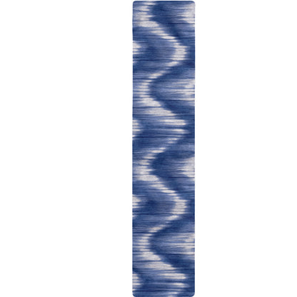 Wavy Shibori Pattern Print Table Runner