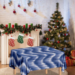 Wavy Shibori Pattern Print Tablecloth