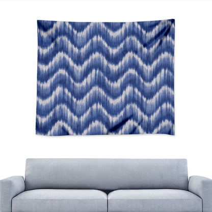 Wavy Shibori Pattern Print Tapestry