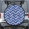 Wavy Shibori Pattern Print Tire Cover