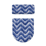 Wavy Shibori Pattern Print Toilet Lid And Tank Cover Set